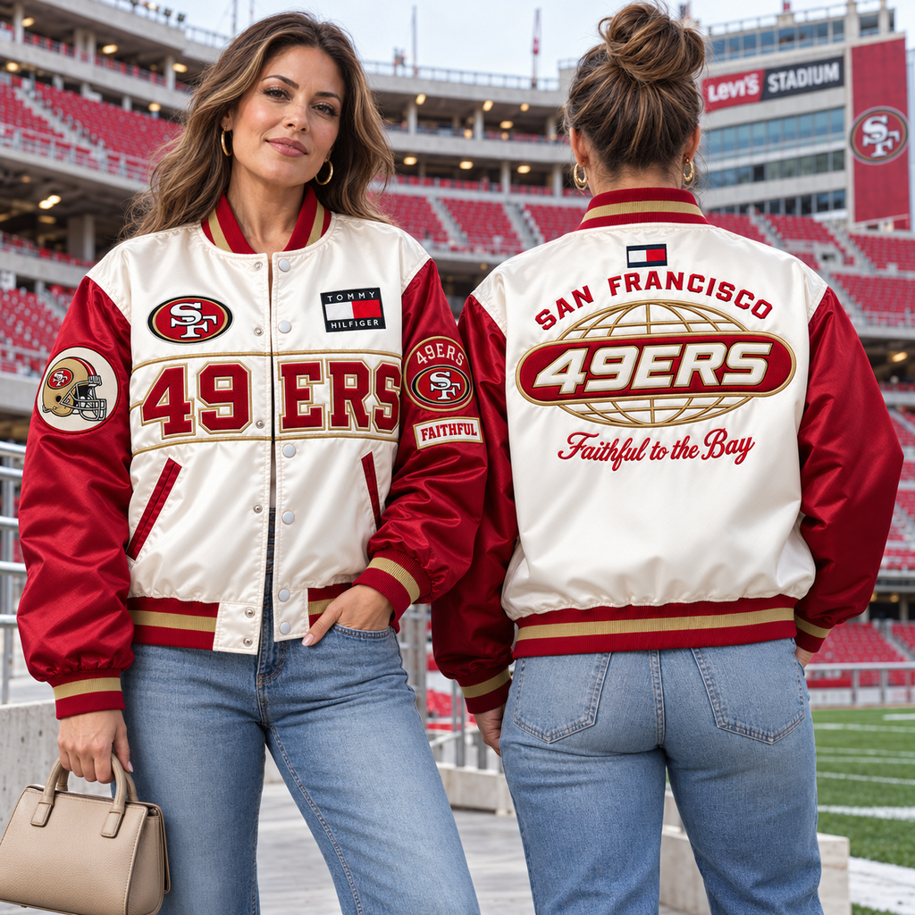 SF49 Satin Boxy Varsity Jacket NTKO