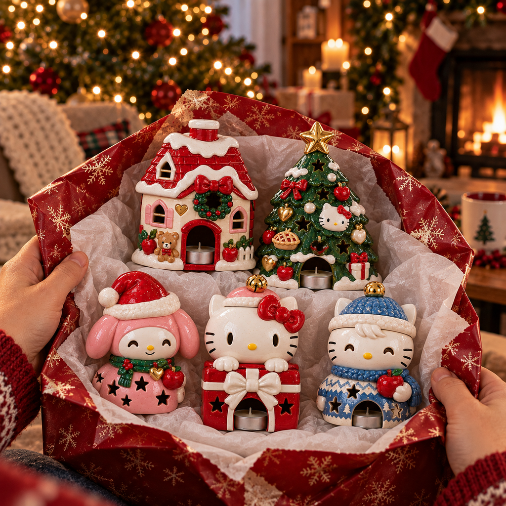 HLKT CHRISTMAS CERAMIC CANDLE HOLDER HQH