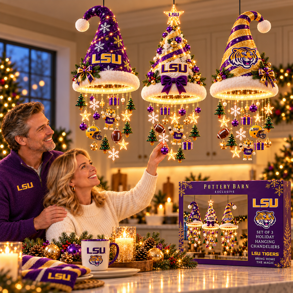 LSU Premium Christmas Hanging Chandelier Set BMD