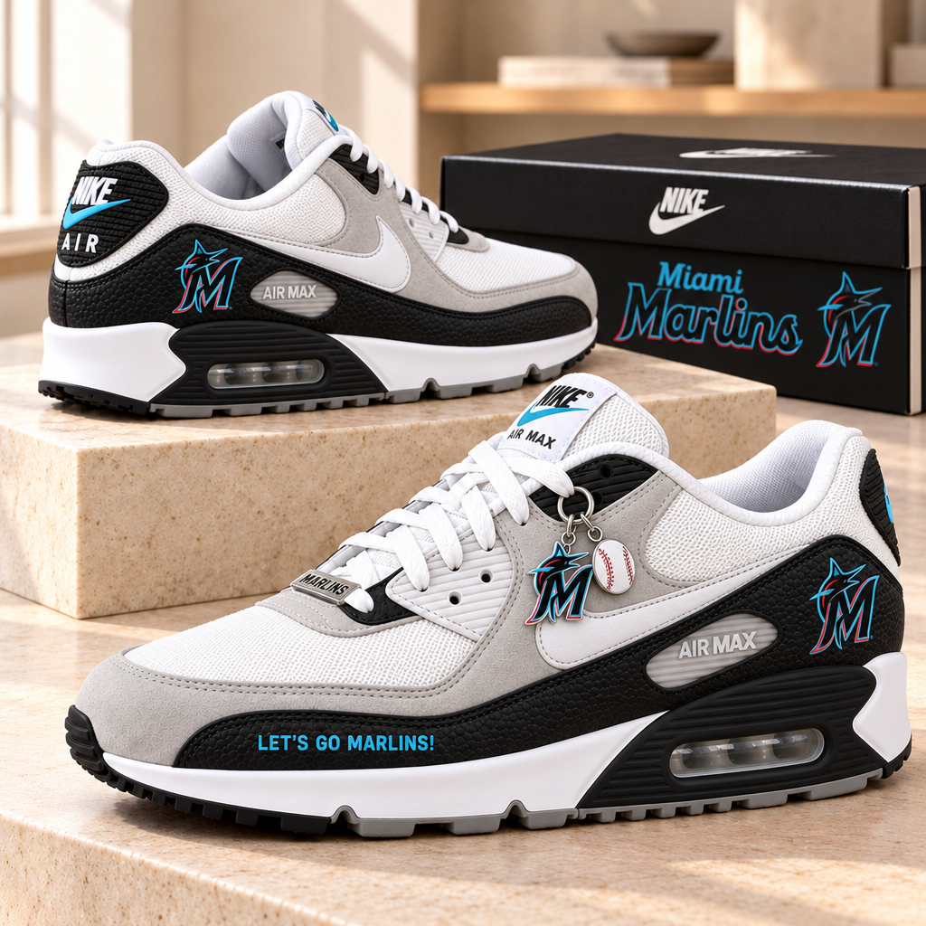 Miami Marlins Premium Low-Top Sneakers