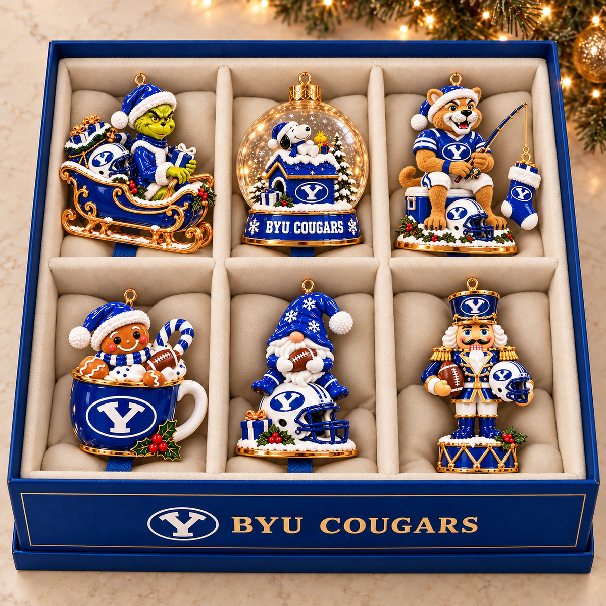 BYU Premium Christmas Tree Ornament Set DNBN