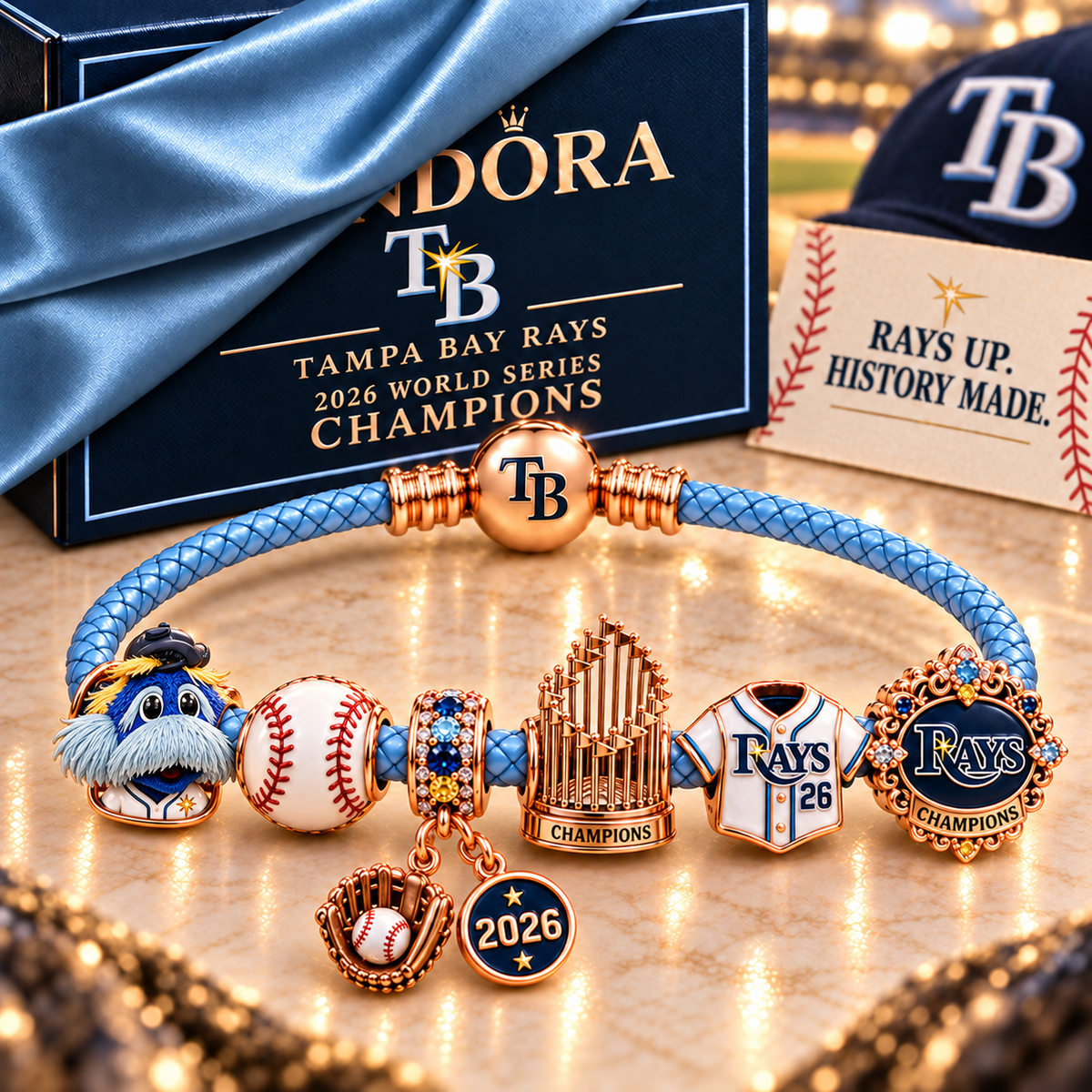 TPBR Braided Leather Charm Bracelet Set NHVH