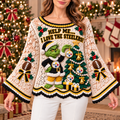PBS Women’s Premium Christmas Bell-Sleeve Sweater TMH