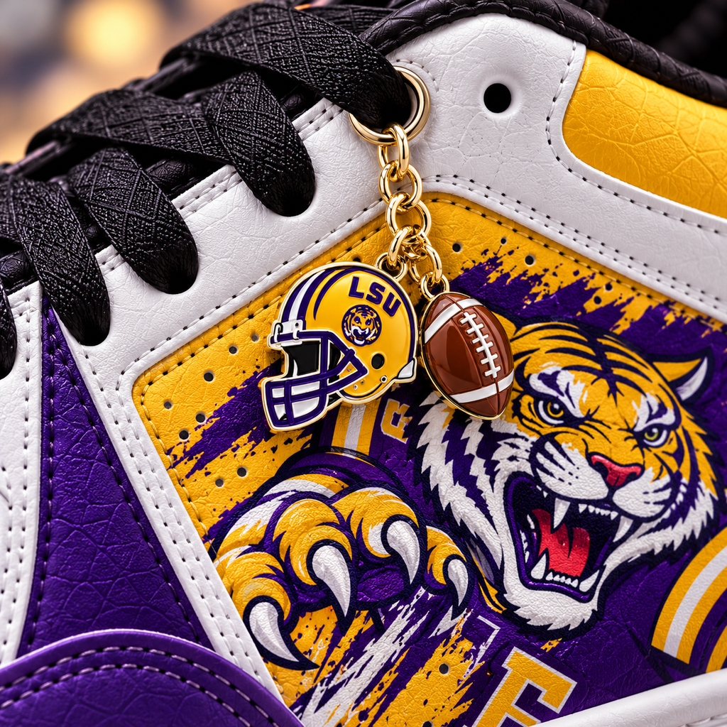 LSU Premium Low-Top Sneakers with Charm BMD