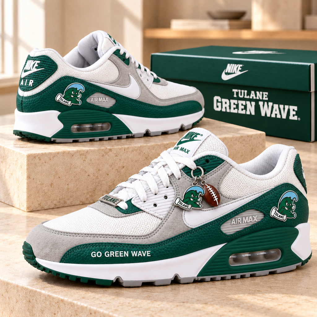 Tulane Green Wave Premium Low-Top Sneakers