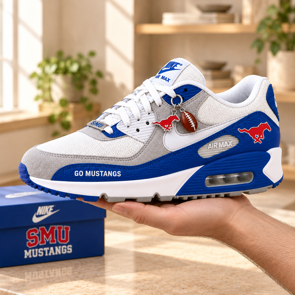 SMU Mustangs Premium Low-Top Sneakers