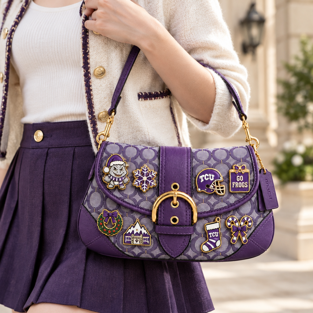 TCU Horned Frogs Soho Bag With Charm