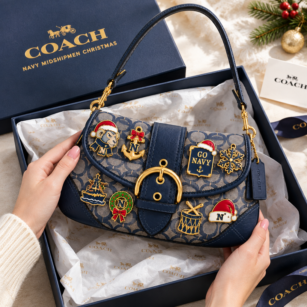 Navy Midshipmen Soho Bag With Charm