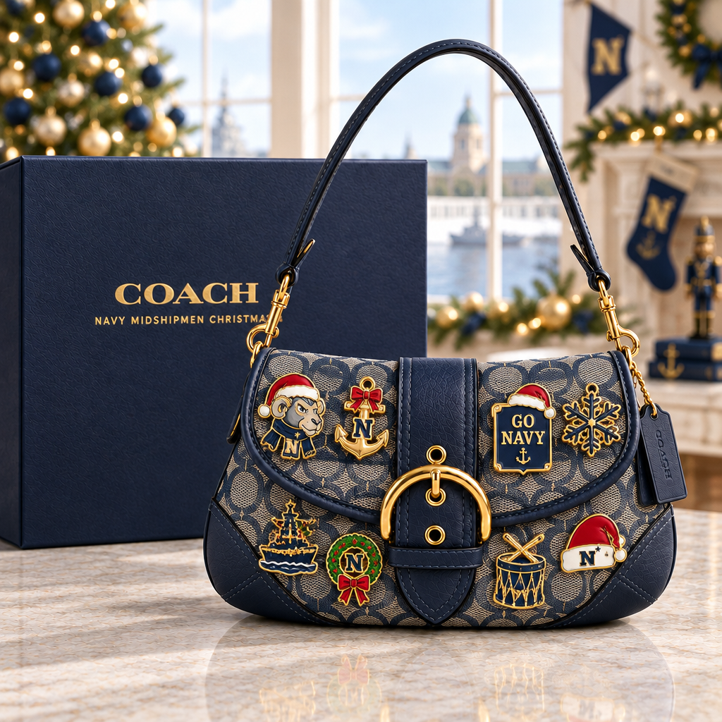 Navy Midshipmen Soho Bag With Charm