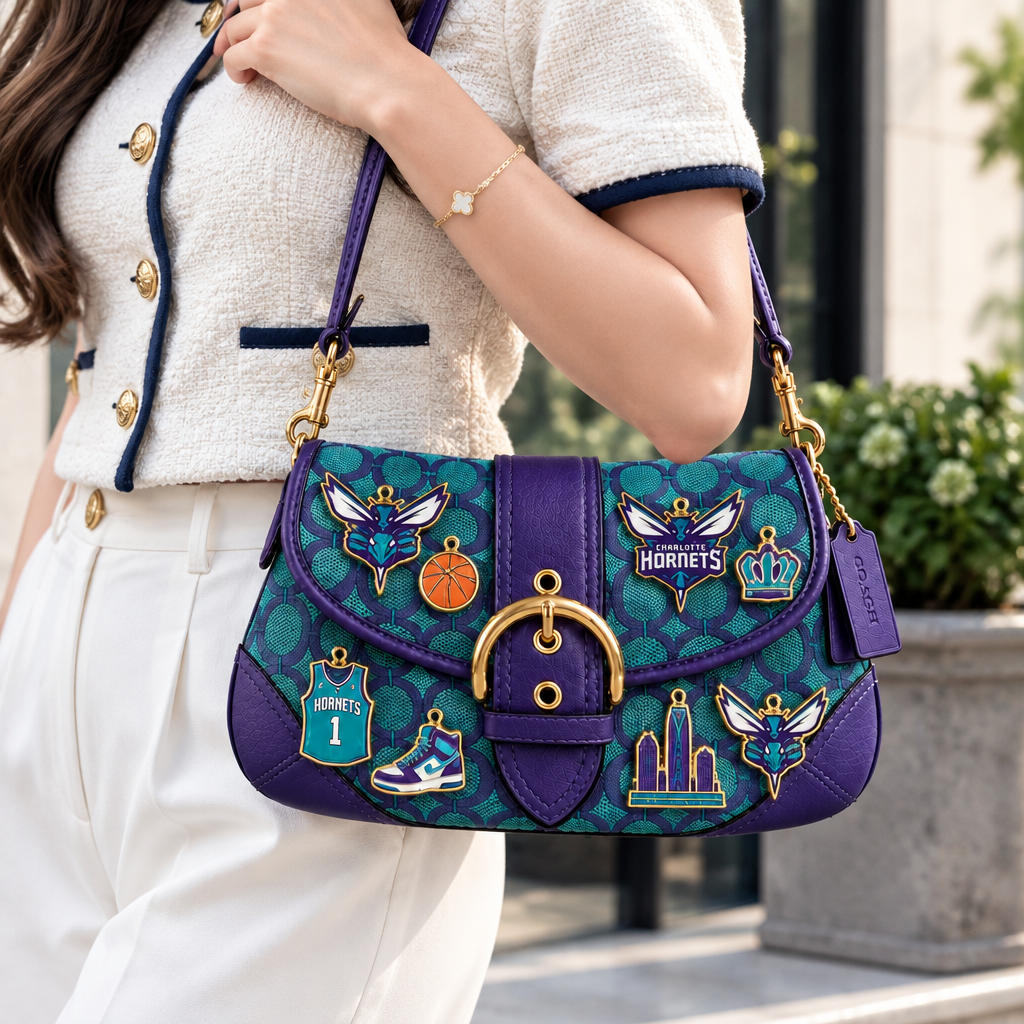 Charlotte Hornets Soho Bag With Charm